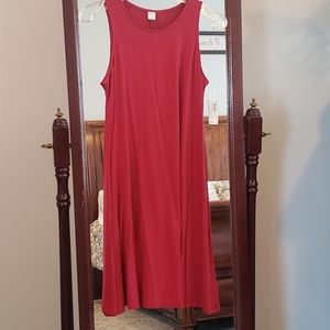 Old Navy Maroon Sleeveless Jersey Dress